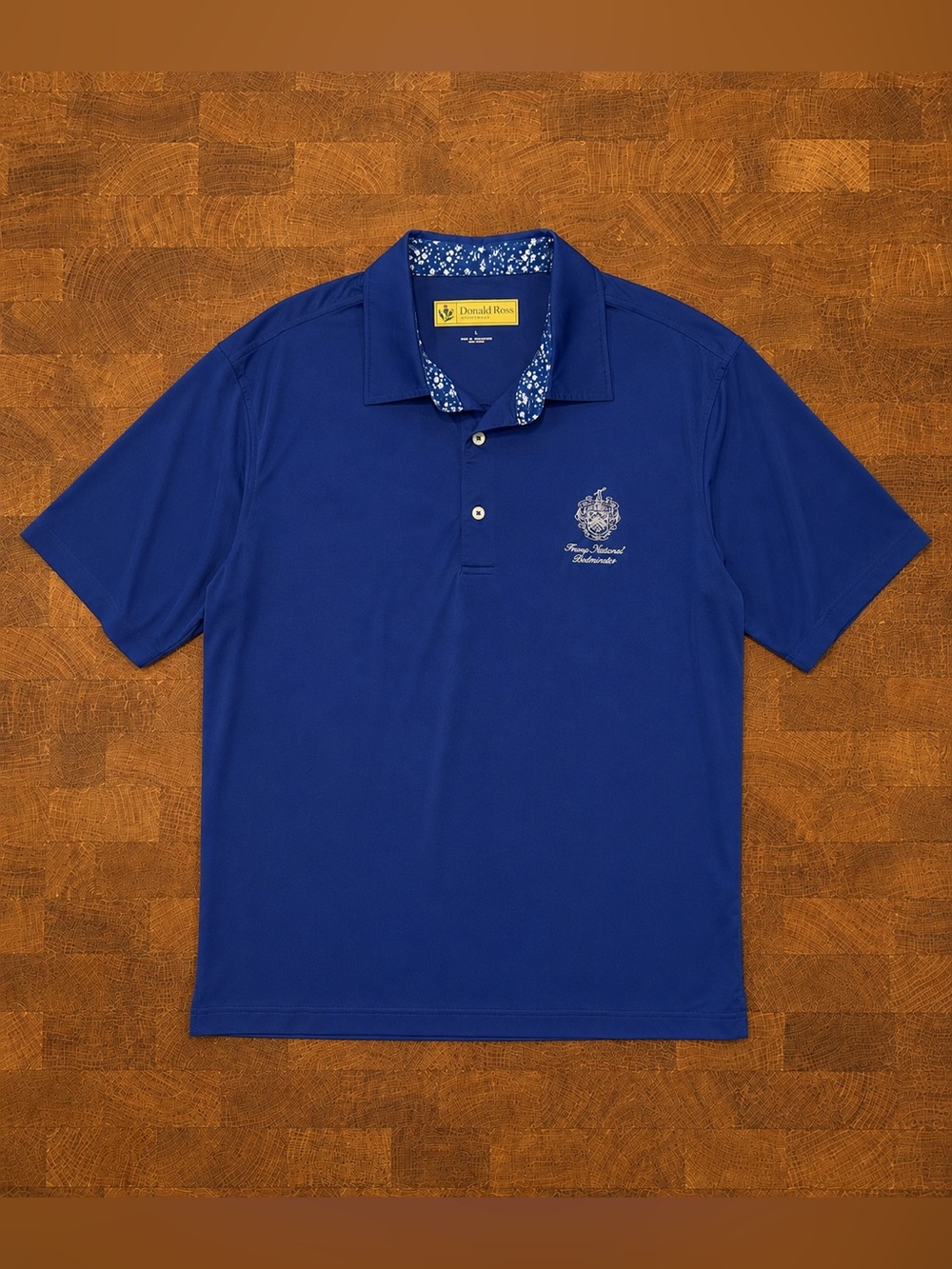 Donald Ross Trump National Bedminster Golf Polo Shirt Blue Men’s Large